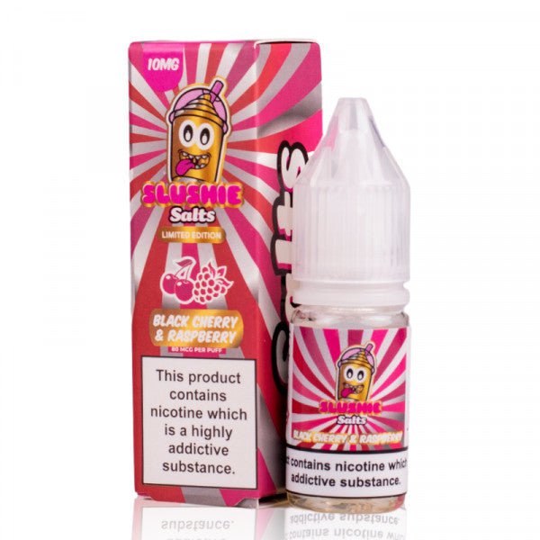 Slushie Salt 10ml Nic Salts 10mg / Blackcherry Raspberry On White Background