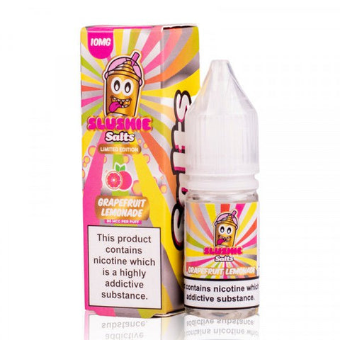 Slushie Salt 10ml Nic Salts 10mg / Grapefruit Lemonade On White Background