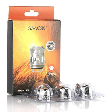 SMOK TFV8 Baby V2 Replacement Coils S1-S2-A1-A2-A3 On White Background