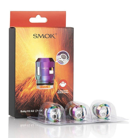 SMOK TFV8 Baby V2 Replacement Coils S1-S2-A1-A2-A3 On White Background