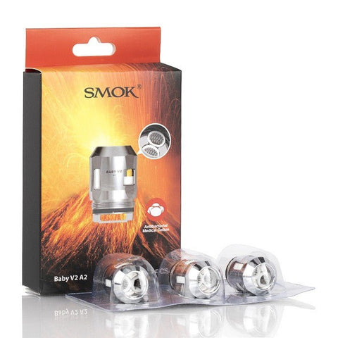 SMOK TFV8 Baby V2 Replacement Coils S1-S2-A1-A2-A3 On White Background