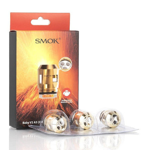 SMOK TFV8 Baby V2 Replacement Coils S1-S2-A1-A2-A3 On White Background