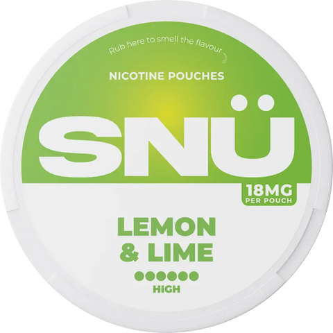 SNÜ Lemon & Lime Nicotine Pouches By Bar Juice