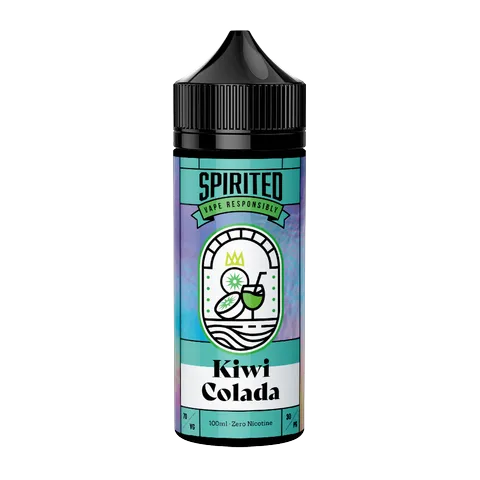 spirited cocktails kiwi colada 100ml on black background