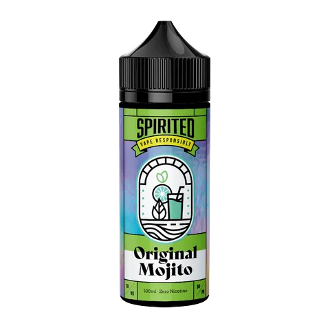 spirited cocktails original mojito 100ml on black background