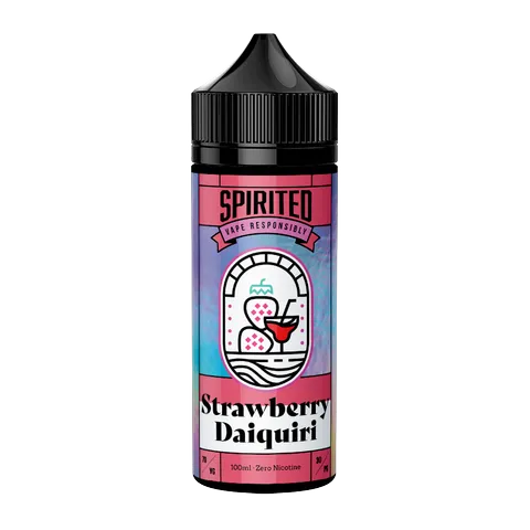 spirited cocktails strawberry daquiri 100ml on black background