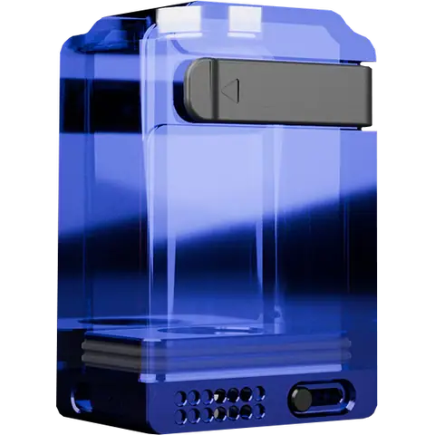 suicide mods crypy boro tank v2 blue with airflow control on background