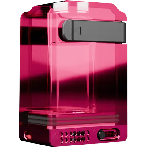 suicide mods crypy boro tank v2 hot pink with airflow control on background