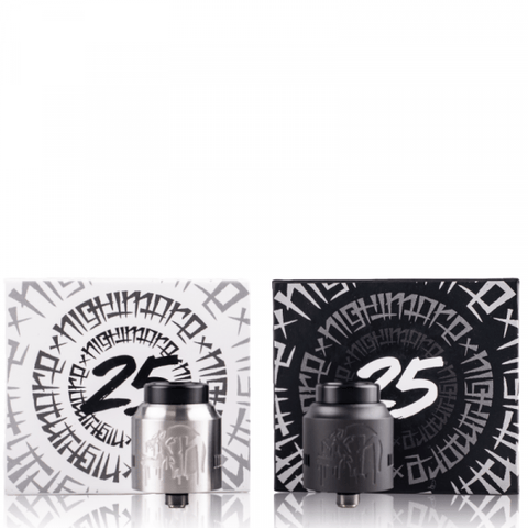 Suicide Mods Nightmare RDA 25mm On White Background