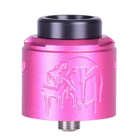 suicide mods nightmare v2 rda hot pink on black background