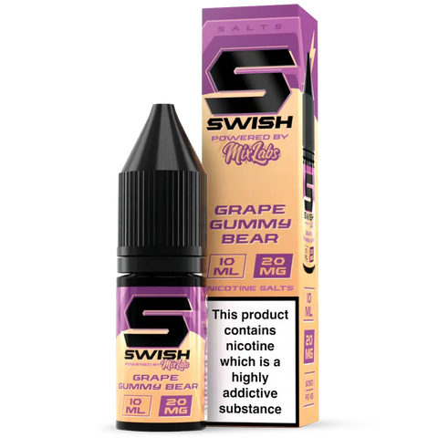 Swish X Mix Labs Grape Gummy Bear 10ml Nic Salt 20mg