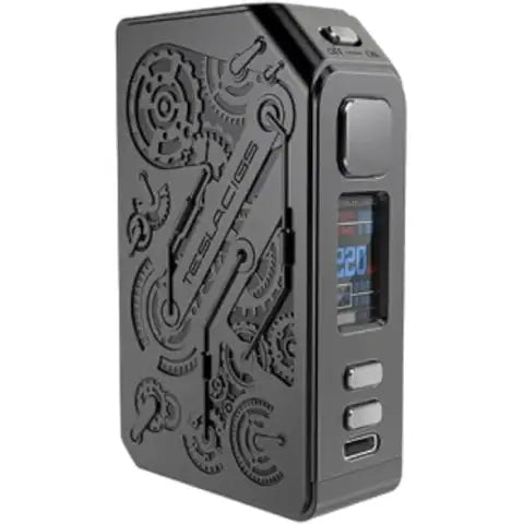 Teslacigs Punk 2 Box Mod 220W Matte Black On White Background