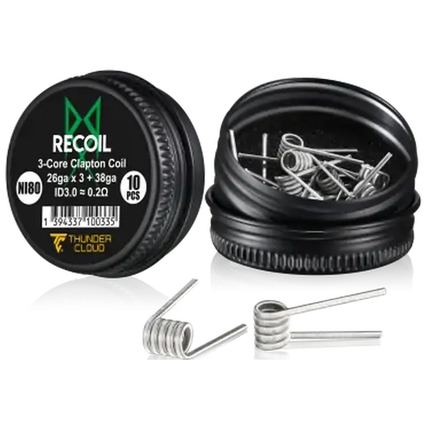Thundercloud Recoil Pre Built Coils 3 Core Clapton 0.2ohm