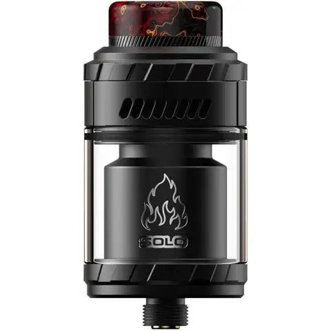 Thunderhead Creations Blaze Solo RTA Silver Black On White Background