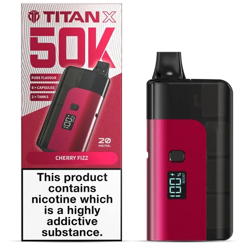 Titan X 50k Prefilled Vape Kit Cherry Fizz