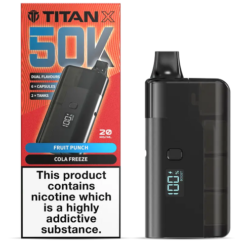 Titan X 50k Prefilled Vape Kit Fruit Punch + Cola Freeze