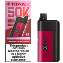 Titan X 50k Prefilled Vape Kit Strawberry Raspberry Cherry + Strawberry Kiwi Watermelon