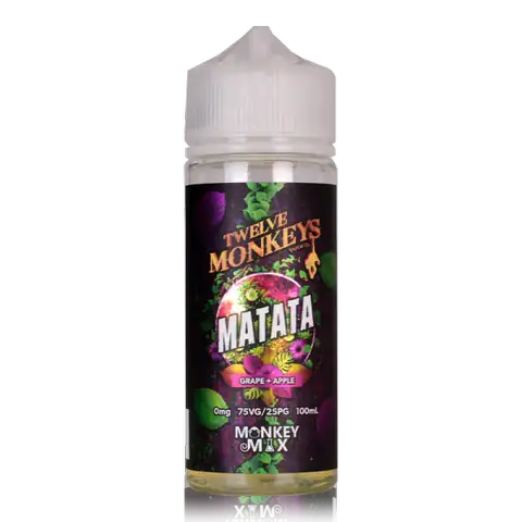 Twelve Monkeys E-Liquid 100ml Shortfill Matata On White Background