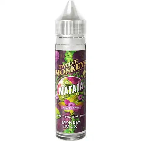 Twelve Monkeys E-Liquid 50ml Shortfill Matata On White Background