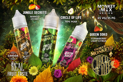 Twelve Monkeys E-Liquids - Circle of Life 50ml Shortfill On White Background