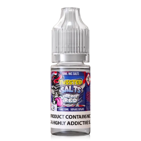 Twisted Salts 10ml Nic Salt E-Liquids 20mg / NRG Red On White Background