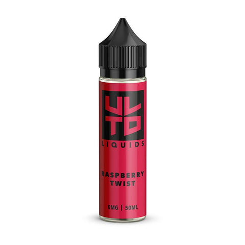 ULTD 50ml Shortfill E-Liquid Raspberry Twist On White Background