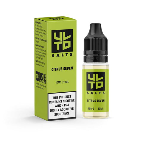 ULTD E-Liquids 10ml Nic Salts 10mg / Citrus Seven On White Background