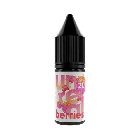 Unreal Berries Nic Salt E-Liquids Rhubarb & Raspberries / 5mg On White Background