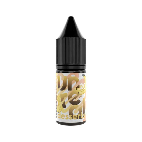 unreal desserts banana toffee 10ml nic salt on white background