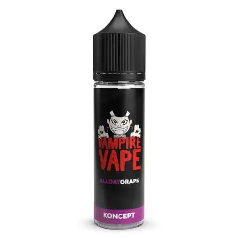 Vampire Vape Koncept 50ml Shortfill E-Liquids All Day Grape On White Background