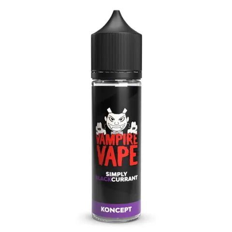 Vampire Vape Koncept 50ml Shortfill E-Liquids Simply Blackcurrant On White Background