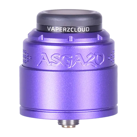 vaperz cloud asgard v2 rda purple on white background