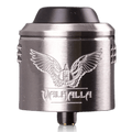 Vaperz Cloud Valhalla V2 Mini 30mm RDA Brushed Stainless Steel On White Background