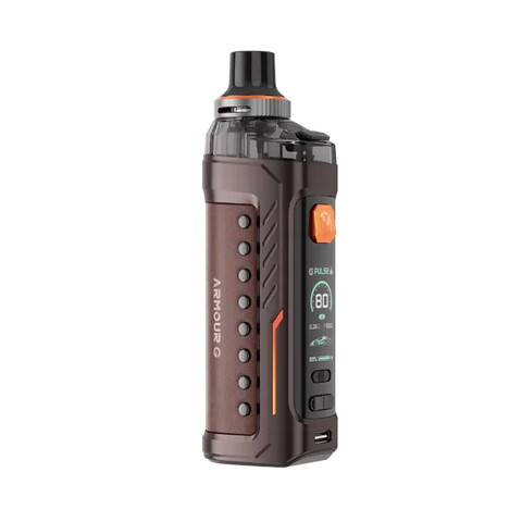 vaporesso armour g vape kit brown on black background