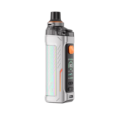 vaporesso armour g vape kit silver on black background