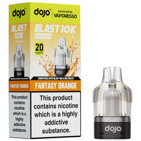 Vaporesso Dojo Blast 10K Prefilled Pods + Refill Container Fantasy Orange