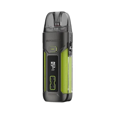 Vaporesso Luxe X Pro Pod Kit Gunmetal Lime On White Background