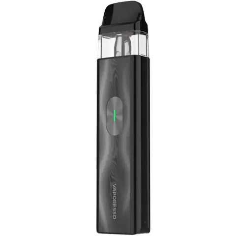 vaporesso xros 4 mini pod vape kit in black colour on clear background