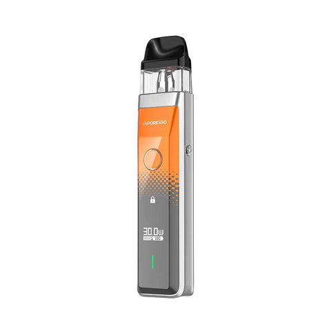 vaporesso xros pro pod vape orange in white background