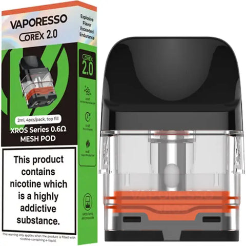 Vaporesso XROS Replacement Pods Corex 2.0 0.6ohm Mesh (4pcs)