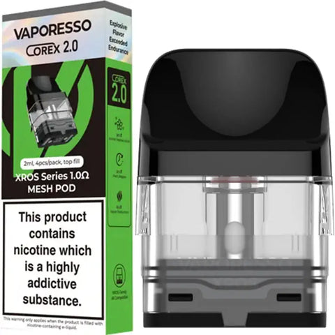 Vaporesso XROS Replacement Pods Corex 2.0 1.0ohm Mesh (4pcs)