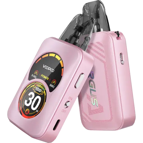 voopoo argus a pod vape kit crystal pink on clear background