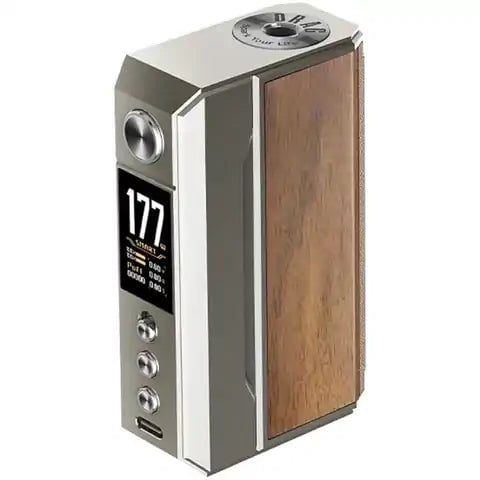 VooPoo Drag 4 Box Mod 177W Pale Gold & Walnut On White Background