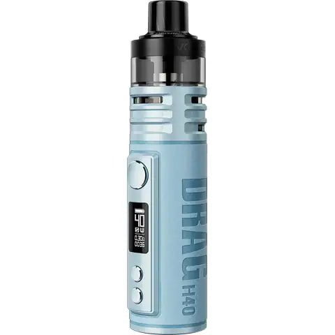 VooPoo Drag H40 Pod Kit Snow Blue On White Background