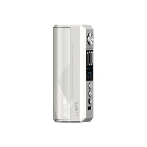 Voopoo Drag M100S Vape Mod Pearl White On White Background