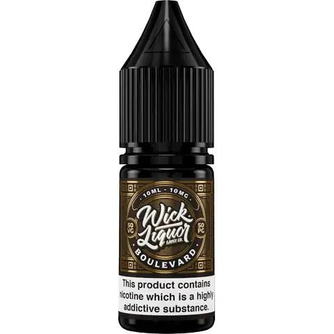 Wick Liquor 10ml Nic Salts Boulevard / 10mg On White Background