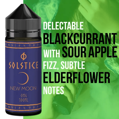 Wick Liquor Solstice 100ml Shortfill E-Liquids New Moon On White Background