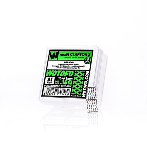 Wotofo NexMesh Clapton S Mesh Strips 5pcs On White Background