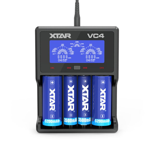 XTAR VC4 Ni - Mh Li - ion Battery Charger On White Background