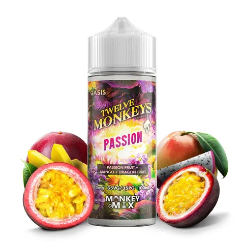 12 Monkeys Oasis Passion 100ml On White Background